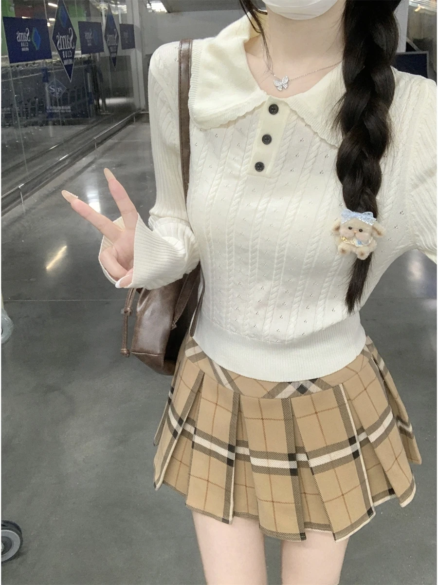 Fashionable Long Sleeve Knitted Sweater Korean Style Twist Design Doll Collar Base Shirt Top Breathable Skin-friendly Autumn ...
Fashionable Long Sleeve Knitted Sweater Korean Style Twist Design Doll Collar Base Shirt Top Breathable Skin-friendly Autumn ...