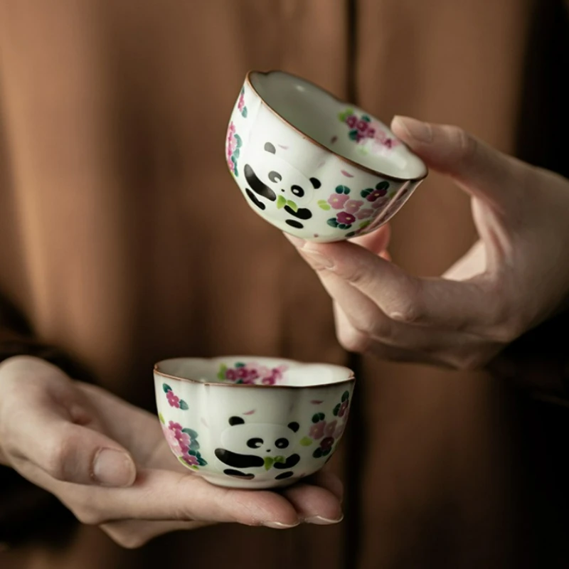 Antique Ru Kiln Cartoon Panda Ceramic Teacup Cute Handmade Single Cup Chinese Personal Tea Bowl Mug Household Kung Fu Tea Set
Antique Ru Kiln Cartoon Panda Ceramic Teacup Cute Handmade Single Cup Chinese Personal Tea Bowl Mug Household Kung Fu Tea Set
