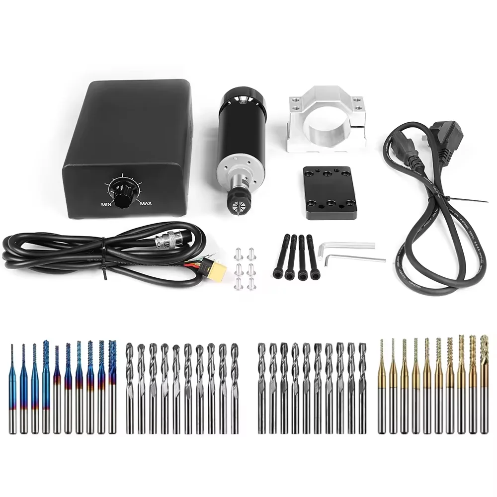 500W Air Cooled Spindle Motor Kit 12000RPM 0.6Nm for CNC Router TTC450 Pro DIY Engraving Machine Upgrade
500W Air Cooled Spindle Motor Kit 12000RPM 0.6Nm for CNC Router TTC450 Pro DIY Engraving Machine Upgrade
