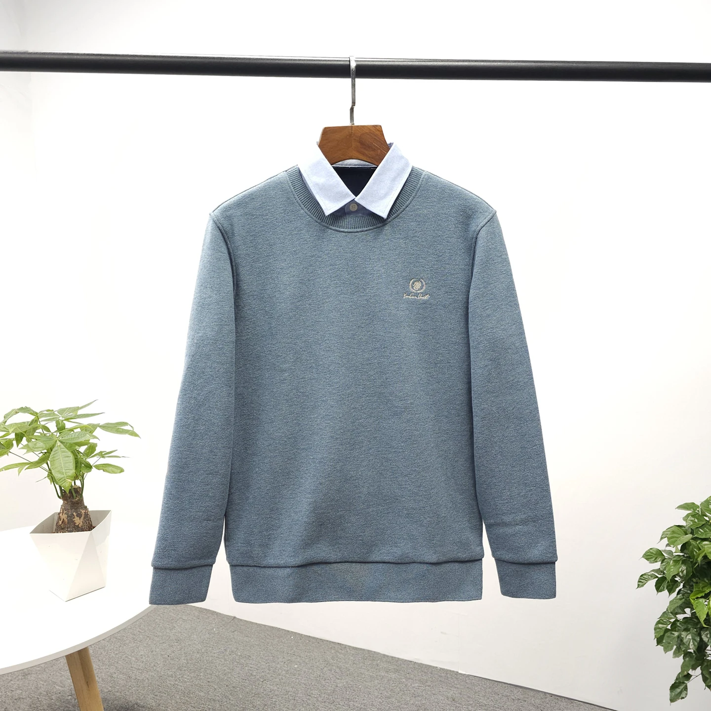 Thiened Fce Winter Men's Busin Casual irt Collar Knitted Sweater Warmth Embroidery Proc Fake Two-Piece Knitwear
Thiened Fce Winter Men's Busin Casual irt Collar Knitted Sweater Warmth Embroidery Proc Fake Two-Piece Knitwear