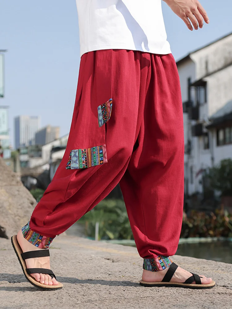 Мужские широкие брюки-фонарики из красного хлопка и льна, повседневные, в китайском этническом стиле, с завышенной талией, длинные, в стиле харлан
Мужские широкие брюки-фонарики из красного хлопка и льна, повседневные, в китайском этническом стиле, с завышенной талией, длинные, в стиле харлан