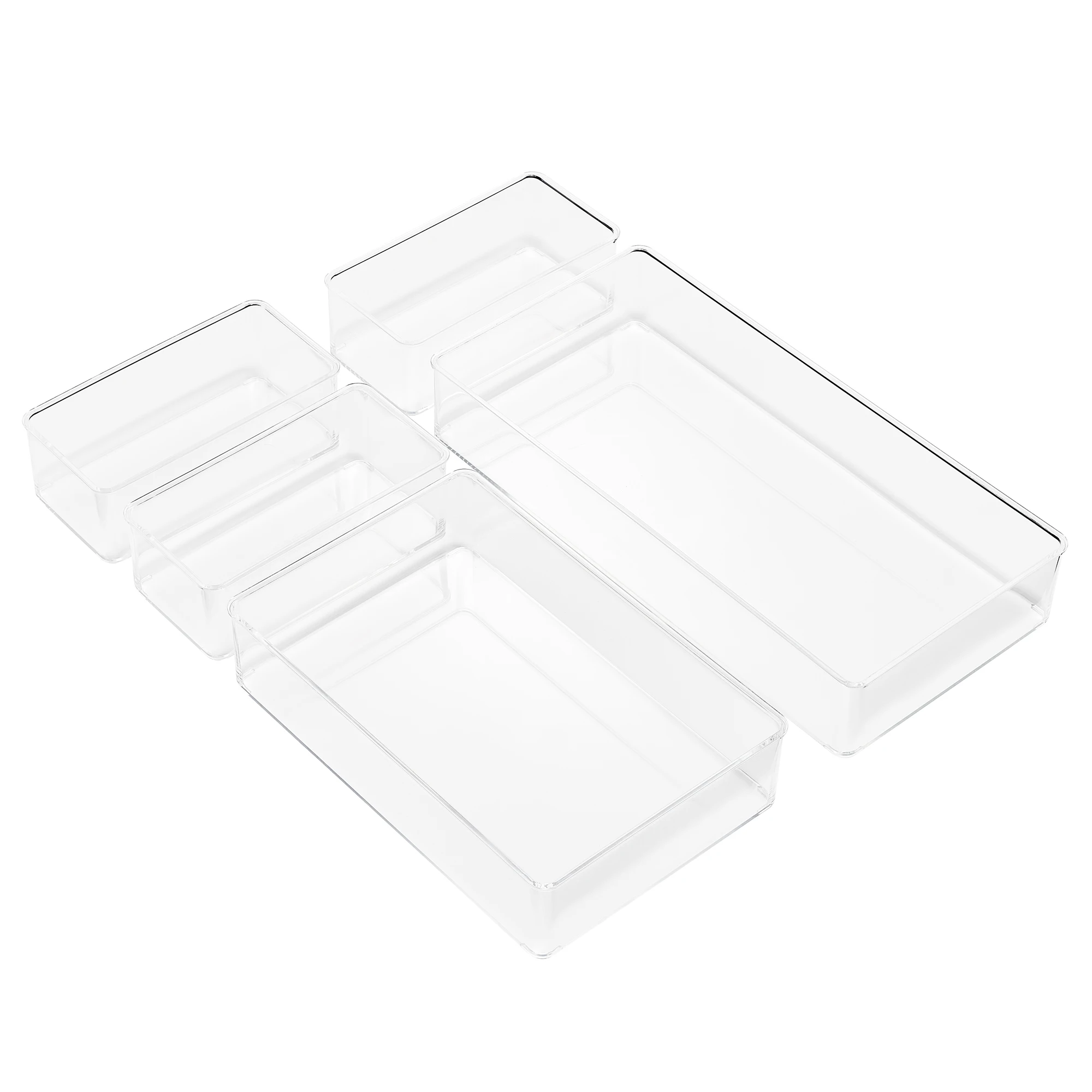 Kitchen Drawer Organizer Set for Utensils, Silverware Storage, 5-Piece Silver Design
Kitchen Drawer Organizer Set for Utensils, Silverware Storage, 5-Piece Silver Design