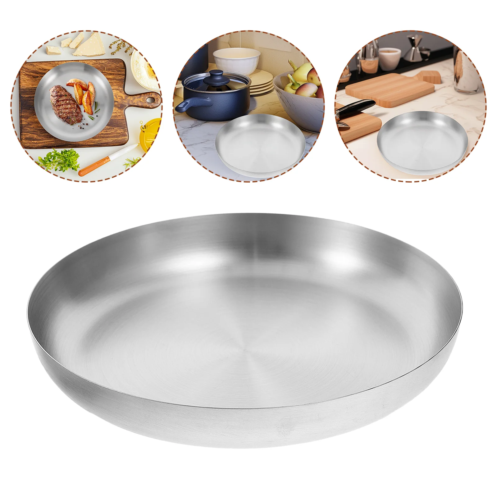2 Pcs Stainless Steel Snack Plate Serving Tray Kitchen Plates Round Vanity Small Fruit Circle Dishes
2 Pcs Stainless Steel Snack Plate Serving Tray Kitchen Plates Round Vanity Small Fruit Circle Dishes