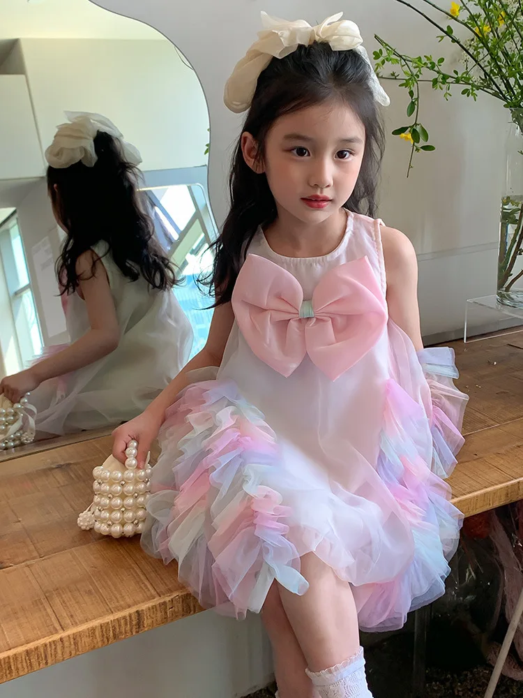 Girls' Bow Vest Dress2024New Children's Summer Fashionable Vest Princess Dress Baby Girl Sunmmer Clothes Dress
Girls' Bow Vest Dress2024New Children's Summer Fashionable Vest Princess Dress Baby Girl Sunmmer Clothes Dress