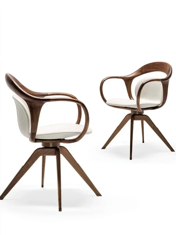 New Chinese leather solid wood bookdining chair Nordic backrest modern leisure chair rotating
New Chinese leather solid wood bookdining chair Nordic backrest modern leisure chair rotating