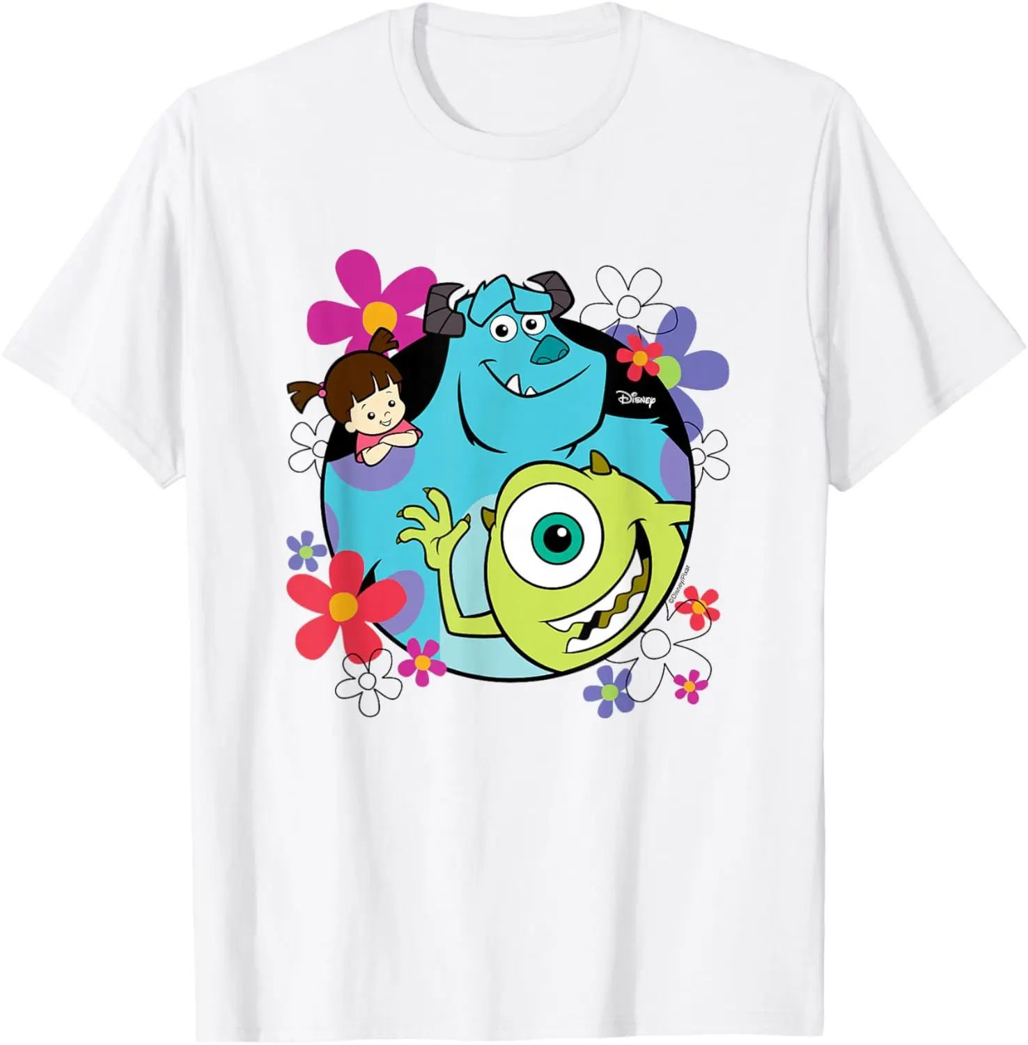 Monsters Inc - Sully Mike Wazoski Boo Floral Circle Group T-Shirt Summer Short-Sleeved Breathable Sweat-Wicking Versatile
Monsters Inc - Sully Mike Wazoski Boo Floral Circle Group T-Shirt Summer Short-Sleeved Breathable Sweat-Wicking Versatile