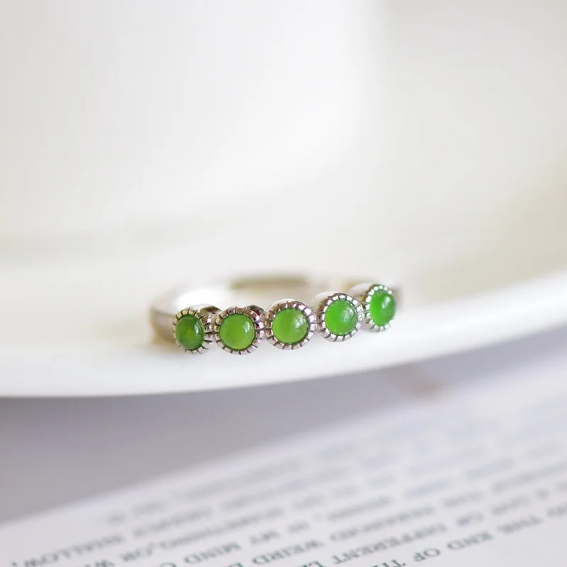 Женское кольцо с хвостом из натурального серебра S925 с инкрустацией Hetian Jade и поверхностью яшмы
Женское кольцо с хвостом из натурального серебра S925 с инкрустацией Hetian Jade и поверхностью яшмы