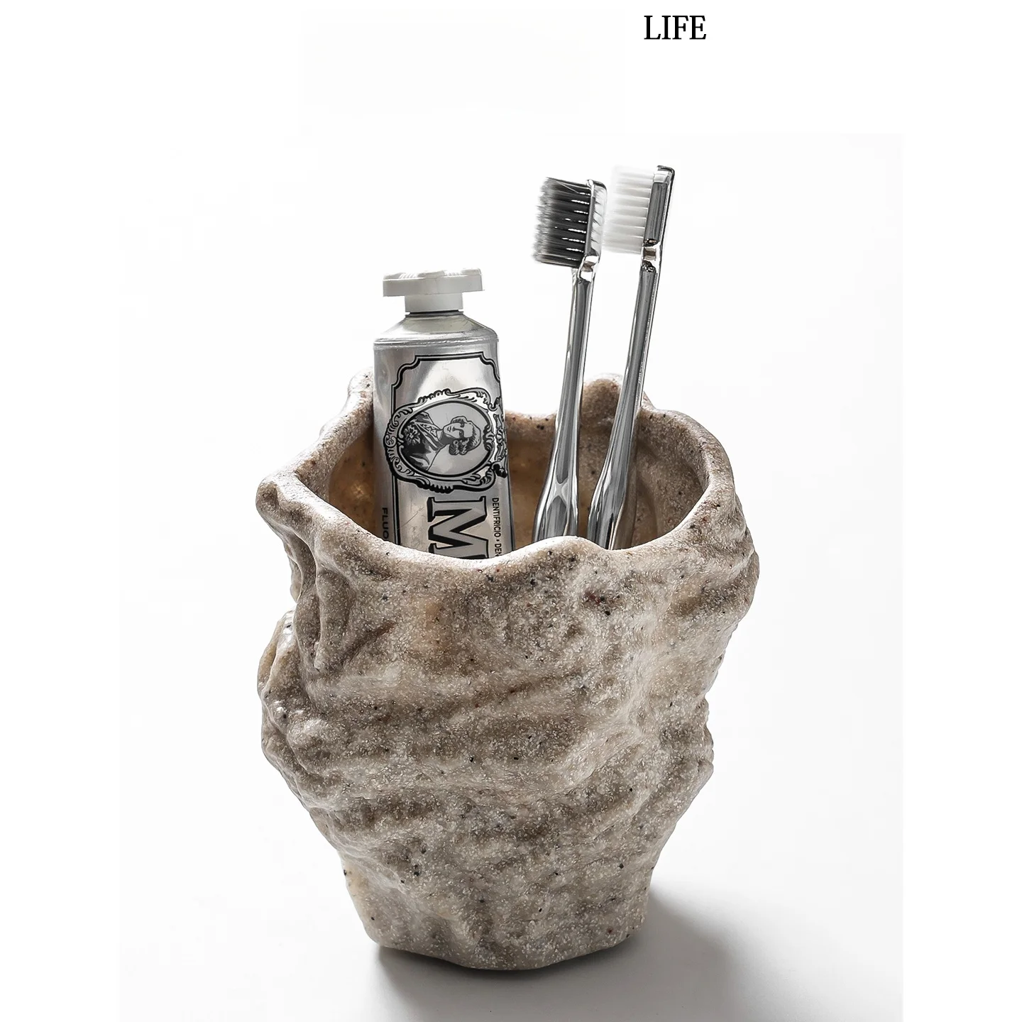 Bathroom Sandstone Toothbrush Holder Drill-Free Toothbrush And Toothpaste Rack Creative Washing Stand Resin Material
Bathroom Sandstone Toothbrush Holder Drill-Free Toothbrush And Toothpaste Rack Creative Washing Stand Resin Material