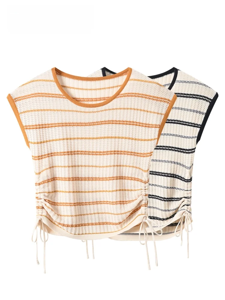 Fashionable Striped Short Sleeve T-Shirt Women's plus Size Summer New Style Trendy Top for Plump Sister Casual Loose Fit
Fashionable Striped Short Sleeve T-Shirt Women's plus Size Summer New Style Trendy Top for Plump Sister Casual Loose Fit