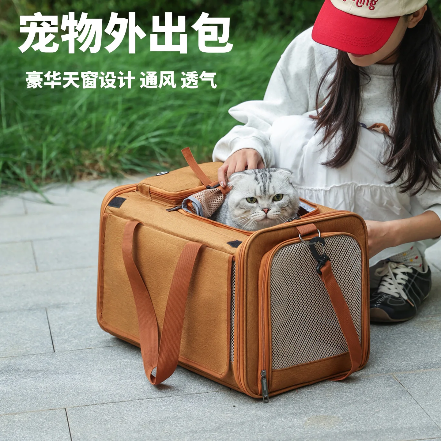 Foldable Cat Carrier Bag, Crossbody Handbag, Large Capacity Breathable Travel Carrier for Cats and Small Dogs
Foldable Cat Carrier Bag, Crossbody Handbag, Large Capacity Breathable Travel Carrier for Cats and Small Dogs