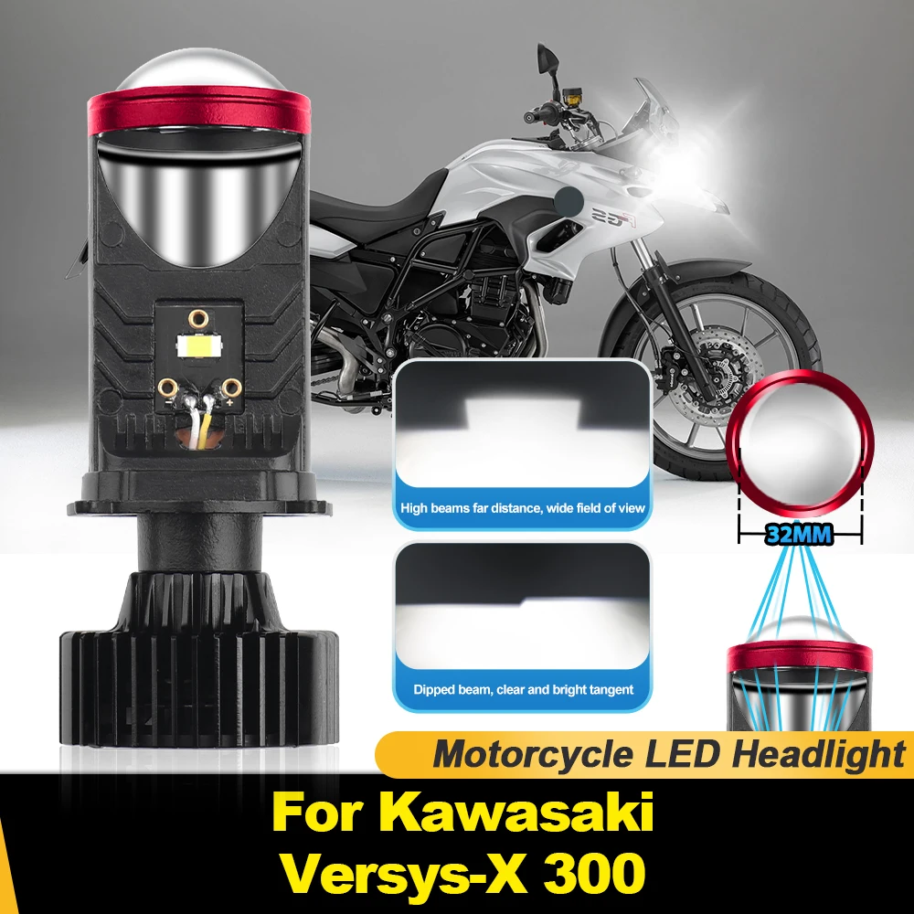 30000LM LED Mini Projector Lens Motorcycle Light 100W High Low Beam Motorcycle Headlight 12V 6000K For Kawasaki Versys-X 300
30000LM LED Mini Projector Lens Motorcycle Light 100W High Low Beam Motorcycle Headlight 12V 6000K For Kawasaki Versys-X 300