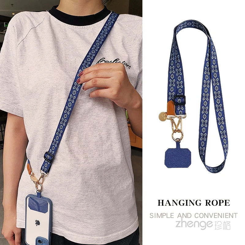 Ремешок для мобильного телефона, регулируемый шейный ремешок через плечо, широкий тканевый ремешок, мужская и женская мода для улицы с защитой от потери
Ремешок для мобильного телефона, регулируемый шейный ремешок через плечо, широкий тканевый ремешок, мужская и женская мода для улицы с защитой от потери