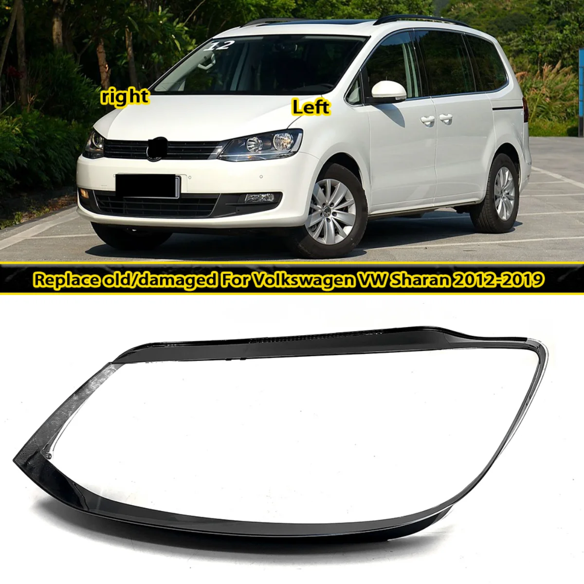 Transparent Cover Lens for Lampshade Replacement For Volkswagen VW Sharan 2012-2019 Front Lamp Shade with Headlight Mask Shell
Transparent Cover Lens for Lampshade Replacement For Volkswagen VW Sharan 2012-2019 Front Lamp Shade with Headlight Mask Shell