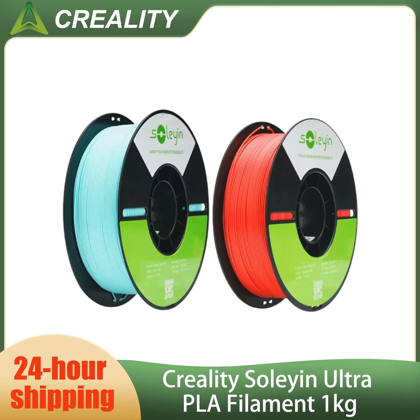 Creality Soleyin Ultra PLA Filament 1kg 1.75mm 3D Printer Plastic Material Multiple Colors Fit Most FDM Printers
Creality Soleyin Ultra PLA Filament 1kg 1.75mm 3D Printer Plastic Material Multiple Colors Fit Most FDM Printers