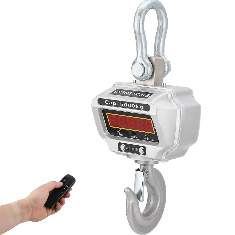11000lbs/5000kg Digital Hanging Crane Scale - Heavy Duty Industrial Electronic With Hook, High Precision for Construction, Facto
11000lbs/5000kg Digital Hanging Crane Scale - Heavy Duty Industrial Electronic With Hook, High Precision for Construction, Facto