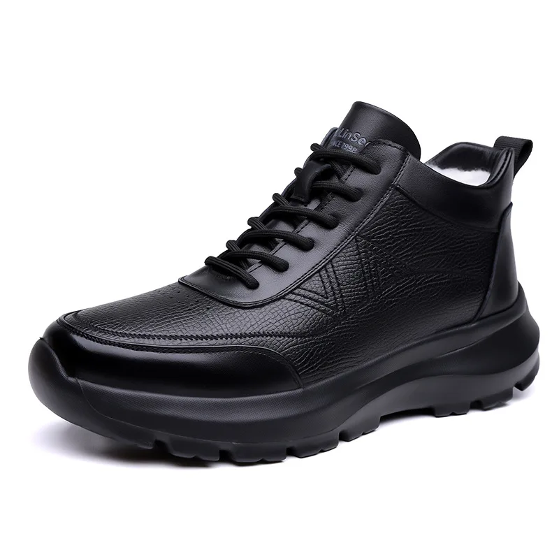 Winter New Designer Cow Leather Sneakers for Men Keep Warm Cotton Shoes Male Lace Fashion Casual Black Platform Shoes Man
Winter New Designer Cow Leather Sneakers for Men Keep Warm Cotton Shoes Male Lace Fashion Casual Black Platform Shoes Man