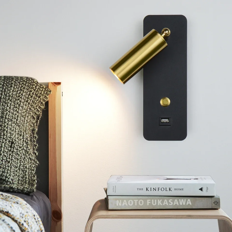 LED Wall Lights With Switch And USB Interface Fashion 7W White Black Wall Lamp Fixture Corridor Aisle Beside Lighting Art Sconce
LED Wall Lights With Switch And USB Interface Fashion 7W White Black Wall Lamp Fixture Corridor Aisle Beside Lighting Art Sconce