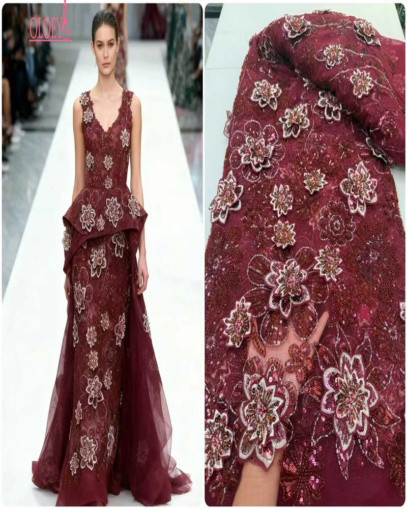 African Lace Fabric High Quality Mesh Embroidery 3D Flower Tulle With Nigerian Handmade Sequin Beads Lace Fabrics For Dresses
African Lace Fabric High Quality Mesh Embroidery 3D Flower Tulle With Nigerian Handmade Sequin Beads Lace Fabrics For Dresses