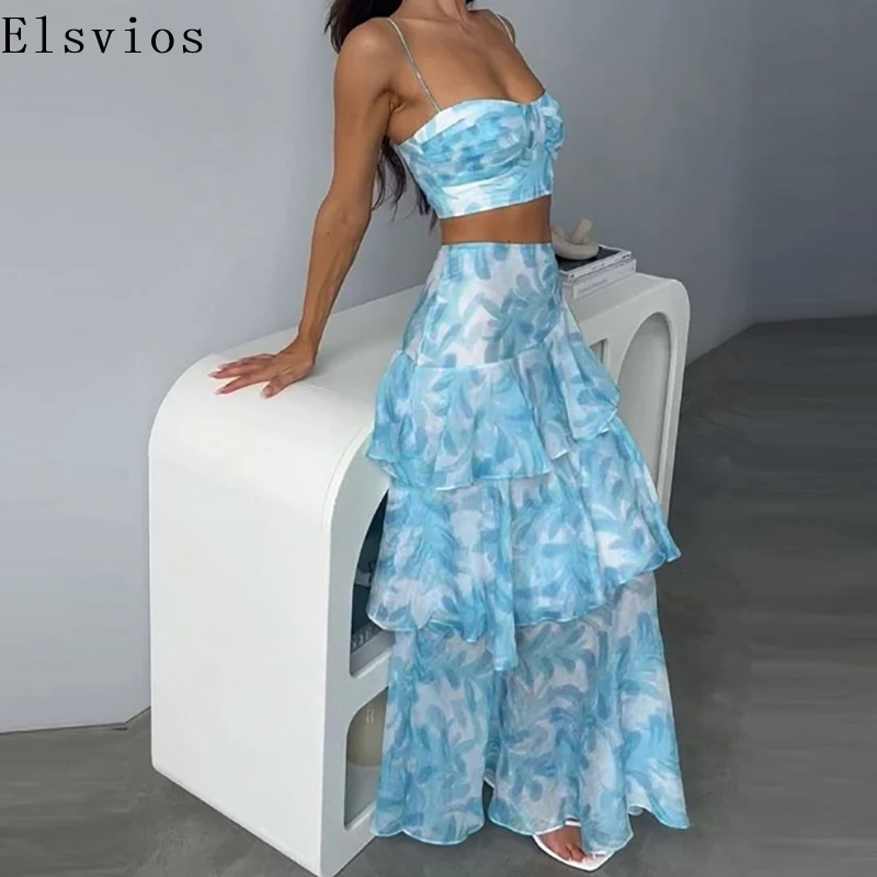 Elegant Graphic Ruffle Patchwork Dresses Suit Women 2025 High Waist Two Piece Holiday Outfit Summer Suspender Tank&Skirts Set
Elegant Graphic Ruffle Patchwork Dresses Suit Women 2025 High Waist Two Piece Holiday Outfit Summer Suspender Tank&Skirts Set