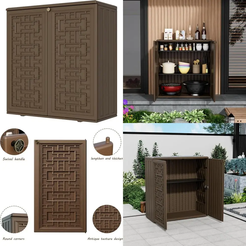 Наружный шкаф для хранения из смолы, водонепроницаемый для патио, сада и заднего двора — большой размер 34,3 дюйма L для использования в помещении и на открытом воздухе
Наружный шкаф для хранения из смолы, водонепроницаемый для патио, сада и заднего двора — большой размер 34,3 дюйма L для использования в помещении и на открытом воздухе