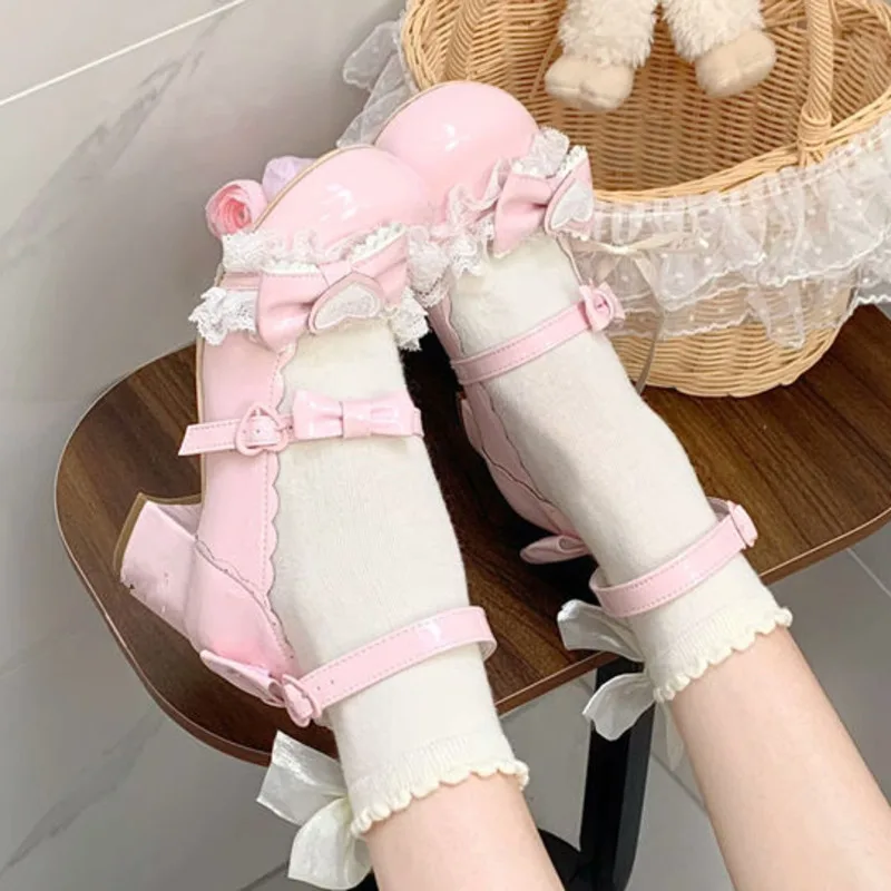 Милые туфли Лолиты, женские удобные туфли на среднем каблуке, милые сандалии принцессы с бантом, летние туфли Мэри Джейн из искусственной кожи, вечерние туфли-лодочки для косплея
Милые туфли Лолиты, женские удобные туфли на среднем каблуке, милые сандалии принцессы с бантом, летние туфли Мэри Джейн из искусственной кожи, вечерние туфли-лодочки для косплея