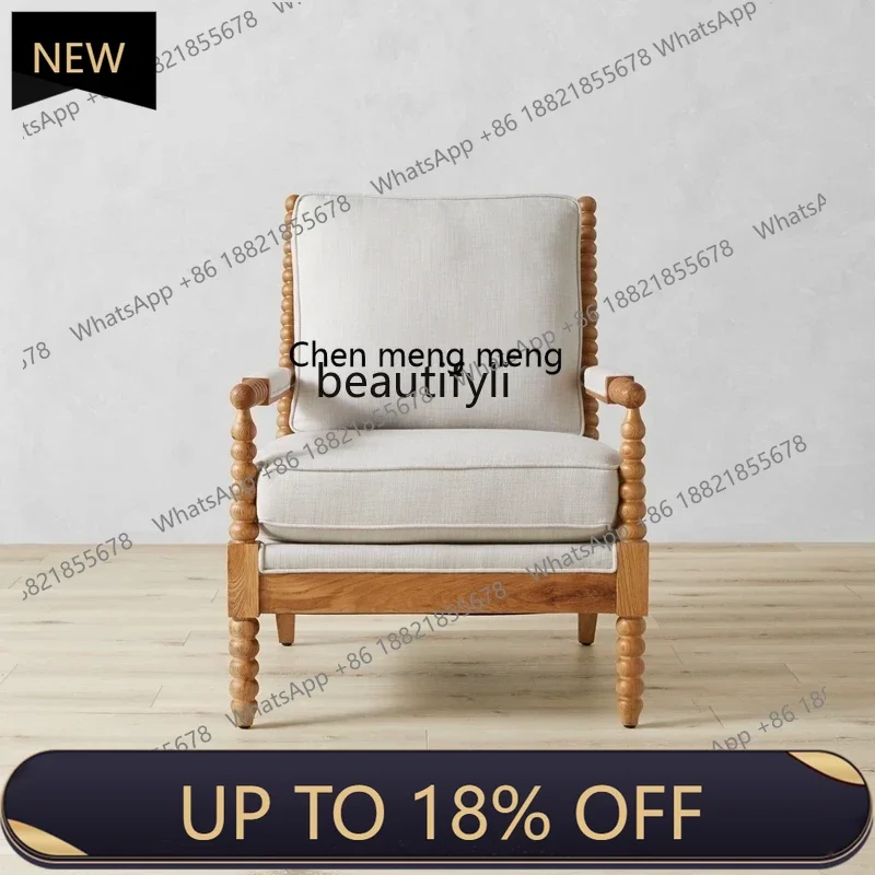 P178 American-Style Solid Wood Retro Couch Simple Single Fabric Gourd Couch Balcony Living Room Leisure Furniture
P178 American-Style Solid Wood Retro Couch Simple Single Fabric Gourd Couch Balcony Living Room Leisure Furniture