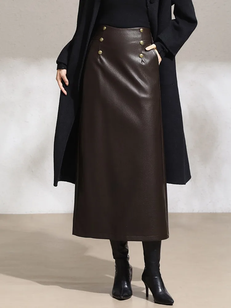 ZUZK Chic New PU Leather Bodycon Skirts Straight Skirt Women Autumn Winter Elastic High Waist Simple Versatile PU Long Skirt
ZUZK Chic New PU Leather Bodycon Skirts Straight Skirt Women Autumn Winter Elastic High Waist Simple Versatile PU Long Skirt