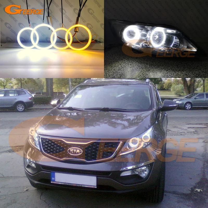 For Kia Sportage 3 SL 2010 2011 2012 2013 2014 2015 Ultra Bright A/W Switchback DRL Turn Signal LED Angel Eyes Kit Halo Rings
For Kia Sportage 3 SL 2010 2011 2012 2013 2014 2015 Ultra Bright A/W Switchback DRL Turn Signal LED Angel Eyes Kit Halo Rings