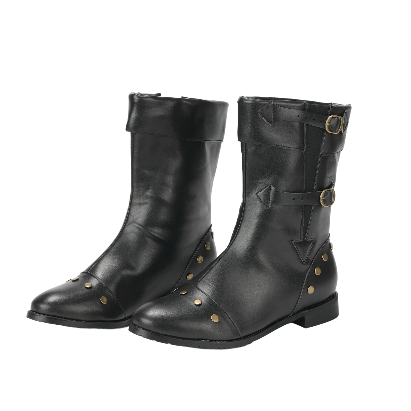 Men Medieval Renaissance Punk Gothic Rivet PU Faux Leather Motorcycle Boots
Men Medieval Renaissance Punk Gothic Rivet PU Faux Leather Motorcycle Boots