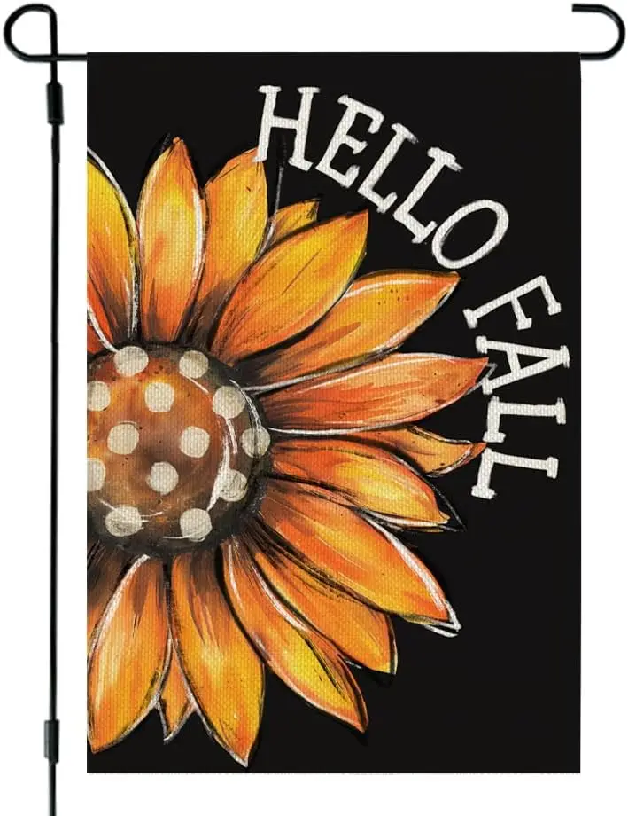 Цветочный Садовый флаг Hello Fall, 12x18 дюймов, двусторонний маленький праздничный цветочный Флаг из джутовой ткани для улицы, ярдов, фотография
Цветочный Садовый флаг Hello Fall, 12x18 дюймов, двусторонний маленький праздничный цветочный Флаг из джутовой ткани для улицы, ярдов, фотография