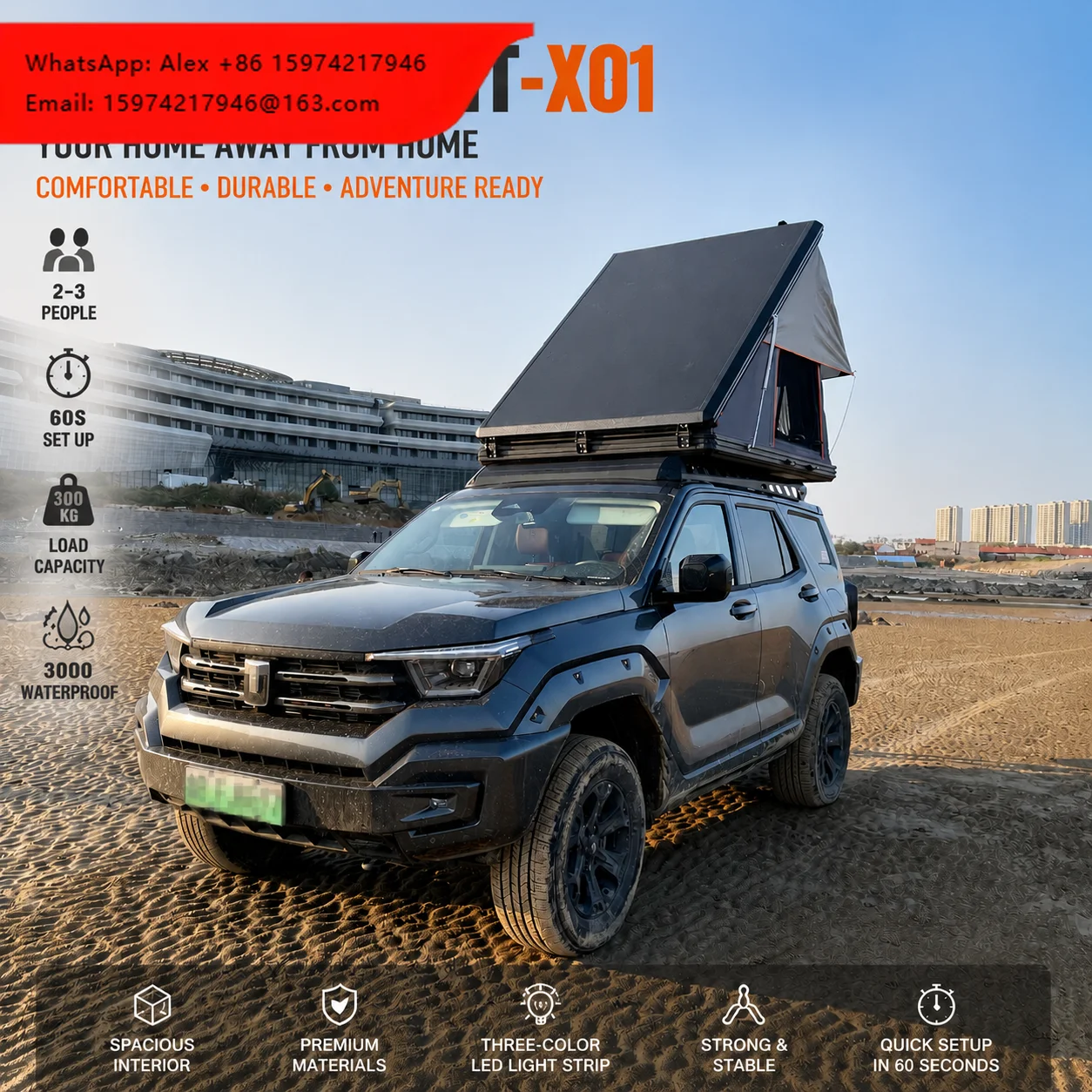 2026 Hot Selling 4x4 Aluminum Roof Top Tent Four-Season Waterproof Outdoor Adventure 2-3 People Quick Automatic Opening Travel
2026 Hot Selling 4x4 Aluminum Roof Top Tent Four-Season Waterproof Outdoor Adventure 2-3 People Quick Automatic Opening Travel