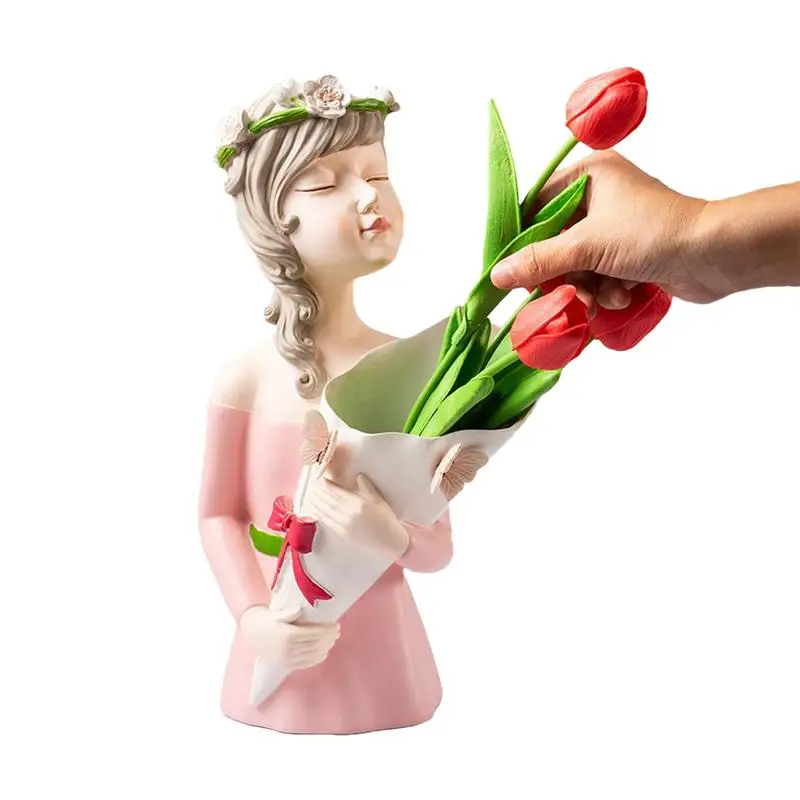 Ваза для девочек, фигурка девушки, ваза из смолы, орнамент, эстетический настольный кашпо, современный декоративный держатель для цветов для дома, стола, гостиной
Ваза для девочек, фигурка девушки, ваза из смолы, орнамент, эстетический настольный кашпо, современный декоративный держатель для цветов для дома, стола, гостиной