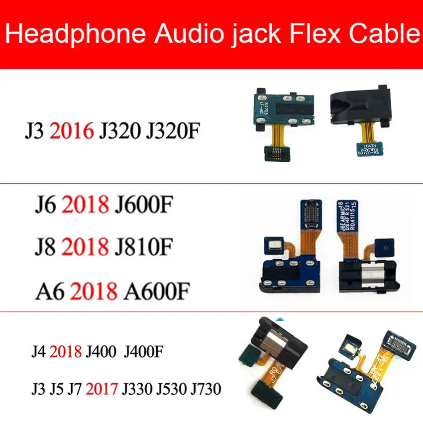 Earphone Audio Jack Flex Cable For Samsung Galaxy J3 J4 J3 J5 J7 J330 J530 J730 J400F J6 J8 A6 2016 2017 2018 J320 J320F J400
Earphone Audio Jack Flex Cable For Samsung Galaxy J3 J4 J3 J5 J7 J330 J530 J730 J400F J6 J8 A6 2016 2017 2018 J320 J320F J400