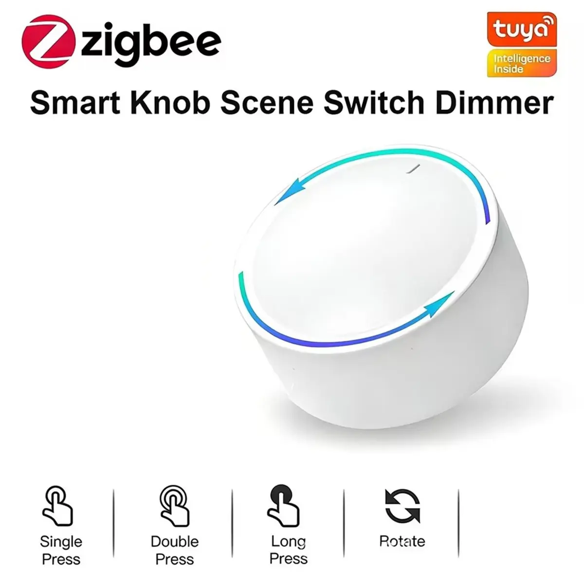 Комплект из 4 умных беспроводных кнопок-переключателей Tuya ZigBee: диммер, пульт ДУ, автоматизация сценариев, связывание с другими устройствами
Комплект из 4 умных беспроводных кнопок-переключателей Tuya ZigBee: диммер, пульт ДУ, автоматизация сценариев, связывание с другими устройствами