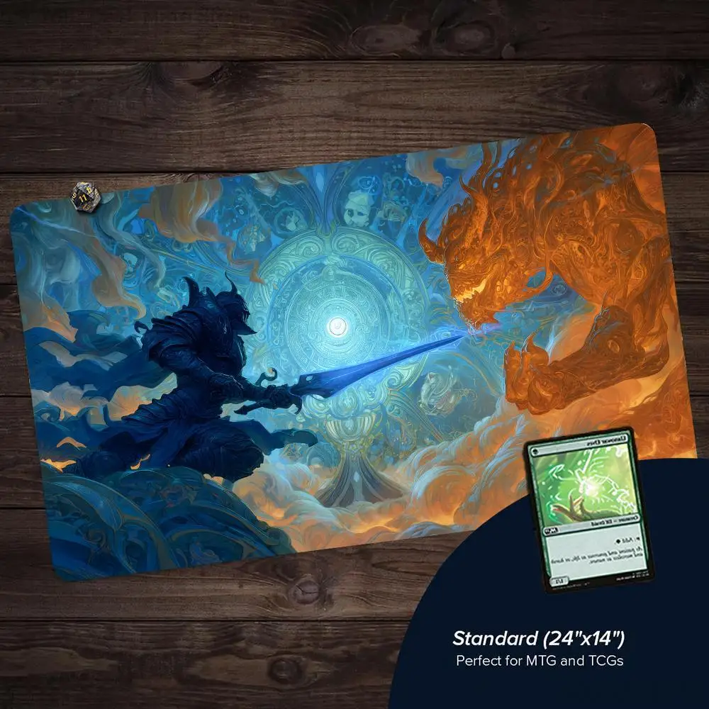 1PCS Fantasy Knight vs Fire Demon Large Gaming Mouse Pad Locking Edge Non-Slip Rubber Desk Mat for TCG MTG Play
1PCS Fantasy Knight vs Fire Demon Large Gaming Mouse Pad Locking Edge Non-Slip Rubber Desk Mat for TCG MTG Play