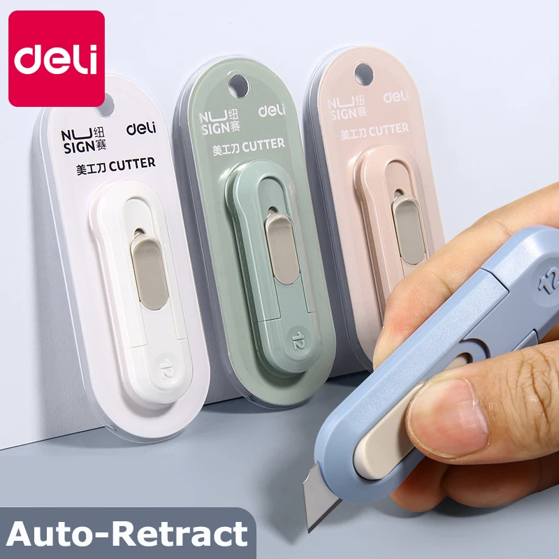 Deli Nusign мини нож для коробок универсальный нож, портативные маленькие ножи, кавайные автоматические резаки для удаления бокса, нож, канцелярские принадлежности для офиса и школы
Deli Nusign мини нож для коробок универсальный нож, портативные маленькие ножи, кавайные автоматические резаки для удаления бокса, нож, канцелярские принадлежности для офиса и школы