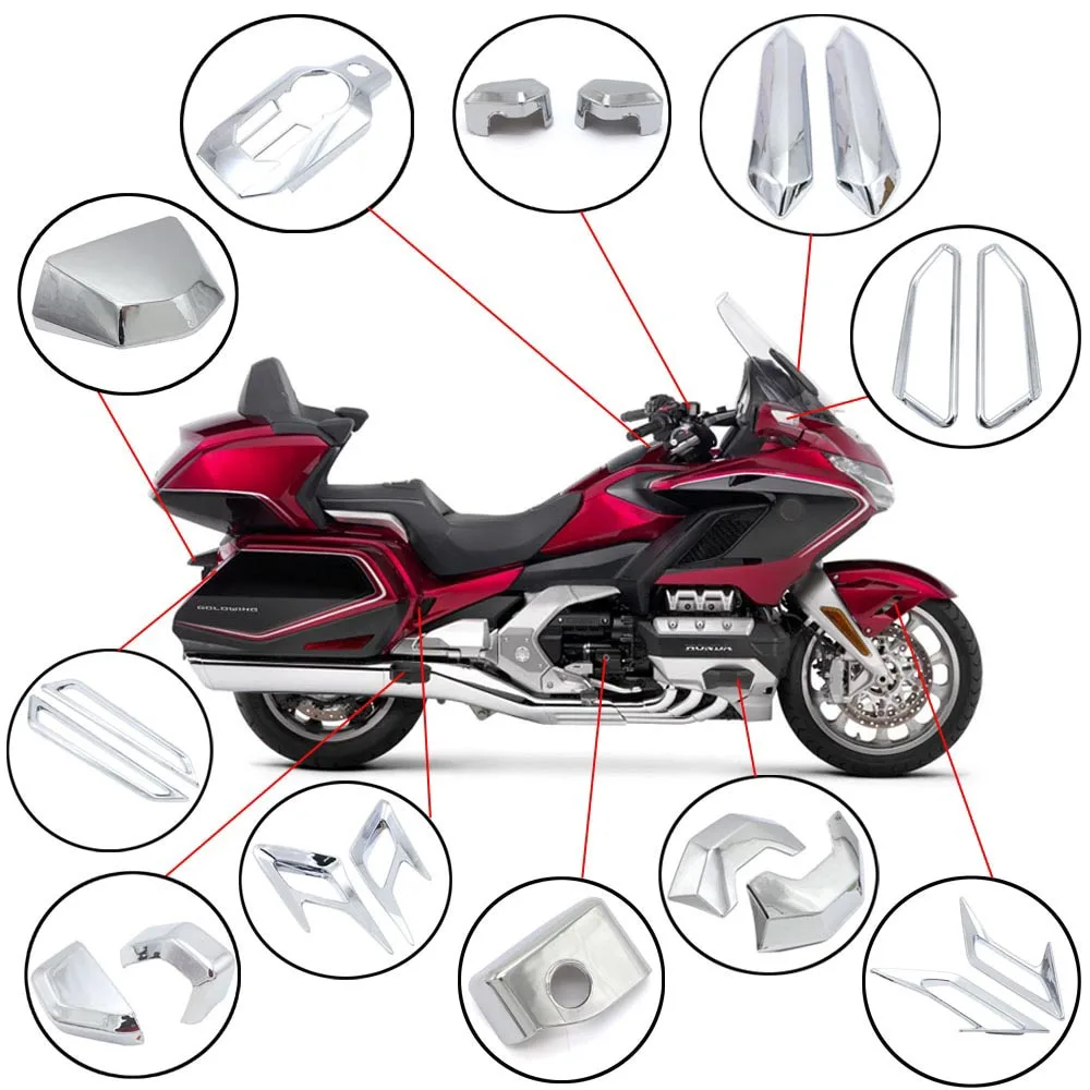 2018 2019 2020 Motorcycle Front And Rear Chrome Trim For Honda Goldwing 1800 F6B GL1800 Motorcycle Accessories
2018 2019 2020 Motorcycle Front And Rear Chrome Trim For Honda Goldwing 1800 F6B GL1800 Motorcycle Accessories
