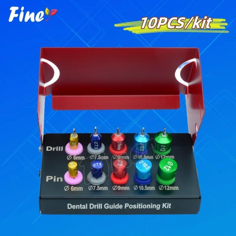 Dental Drill Guide Positioning Kit 10pcs Dental Implant Drills for Dental Implantation Dentistry Tool
Dental Drill Guide Positioning Kit 10pcs Dental Implant Drills for Dental Implantation Dentistry Tool