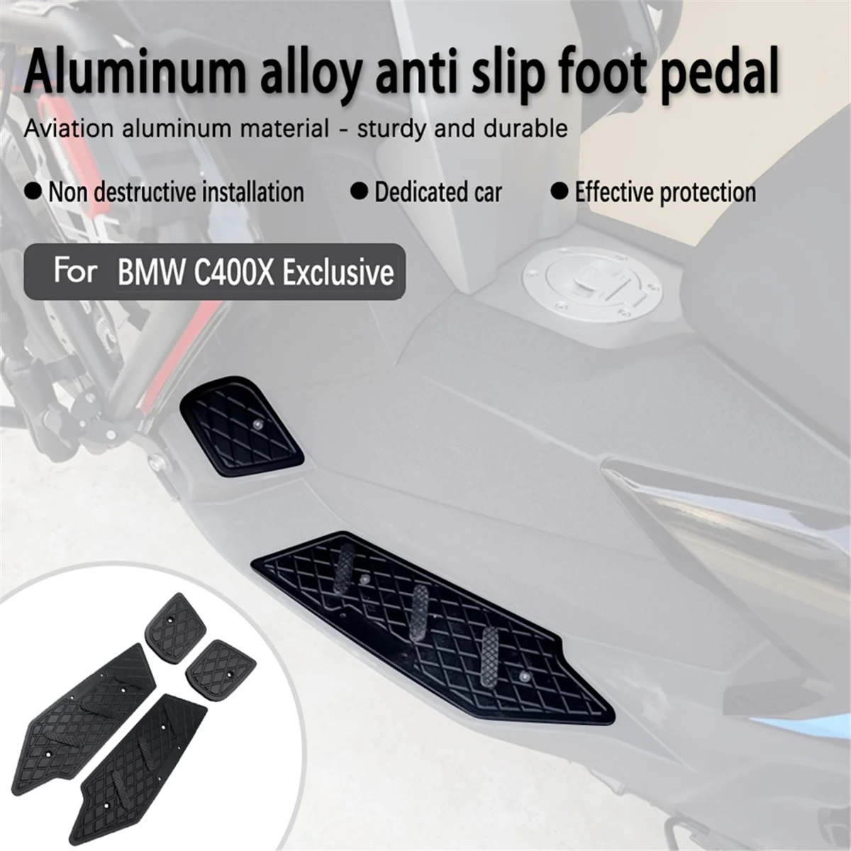 Ingenious Motorcycle Footrest Aluminum Alloy Anti Slip Footrests Foot Pedal Pegs for BMW C400X Durable
Ingenious Motorcycle Footrest Aluminum Alloy Anti Slip Footrests Foot Pedal Pegs for BMW C400X Durable
