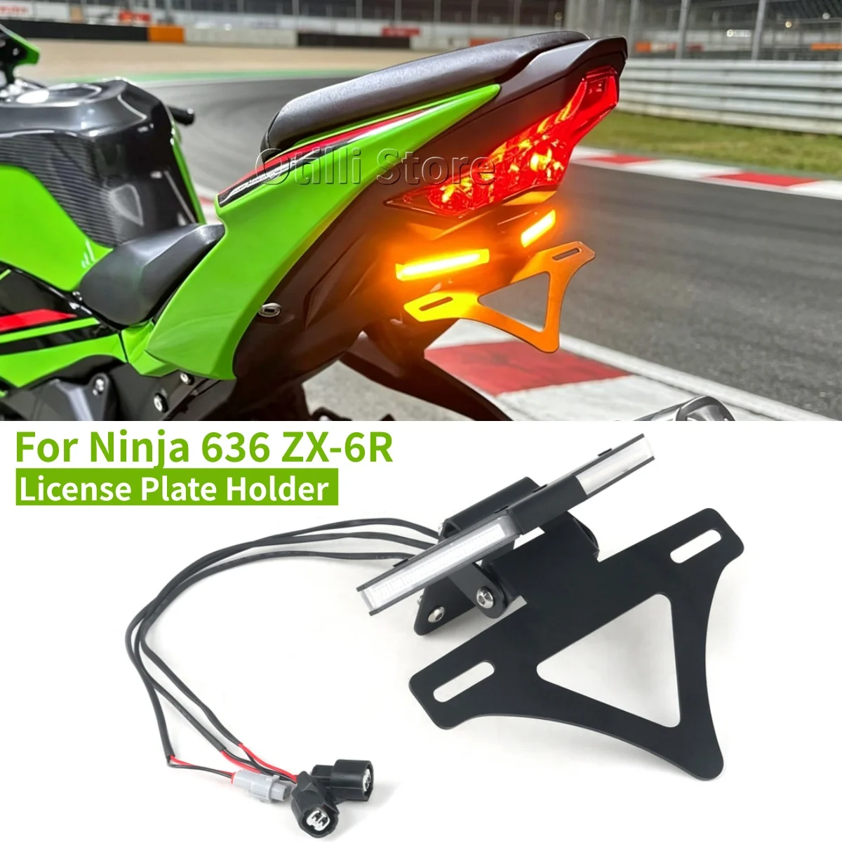 2024 2025 Motorcycle License Plate Holder Bracket LED Turn Signal Light Tail Tidy Kit For KAWASAKI Ninja ZX-6R ZX6R NINJA ZX 636
2024 2025 Motorcycle License Plate Holder Bracket LED Turn Signal Light Tail Tidy Kit For KAWASAKI Ninja ZX-6R ZX6R NINJA ZX 636