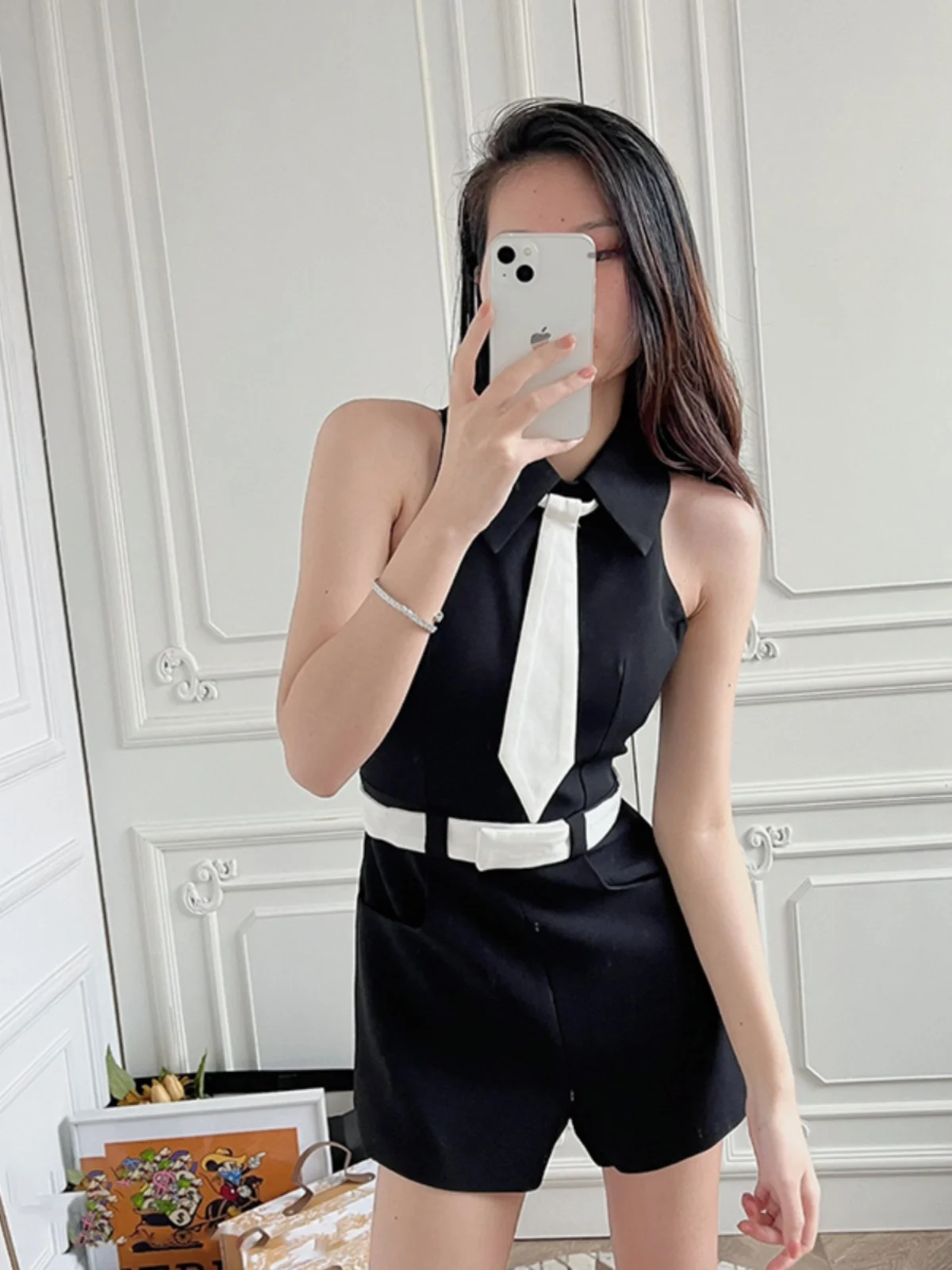 Slimming Bla White Contrast Color Tie Waist Belted orts Sexy Summer High Ne Svel Commute Wide Leg Pants
Slimming Bla White Contrast Color Tie Waist Belted orts Sexy Summer High Ne Svel Commute Wide Leg Pants