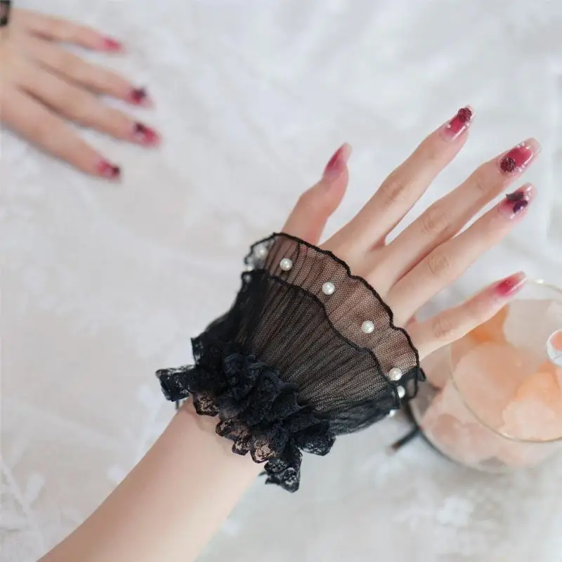 31BF Breathable Elastic Hand Sleeves Pearls Lace Flower Decorative Sleeves for Women
31BF Breathable Elastic Hand Sleeves Pearls Lace Flower Decorative Sleeves for Women