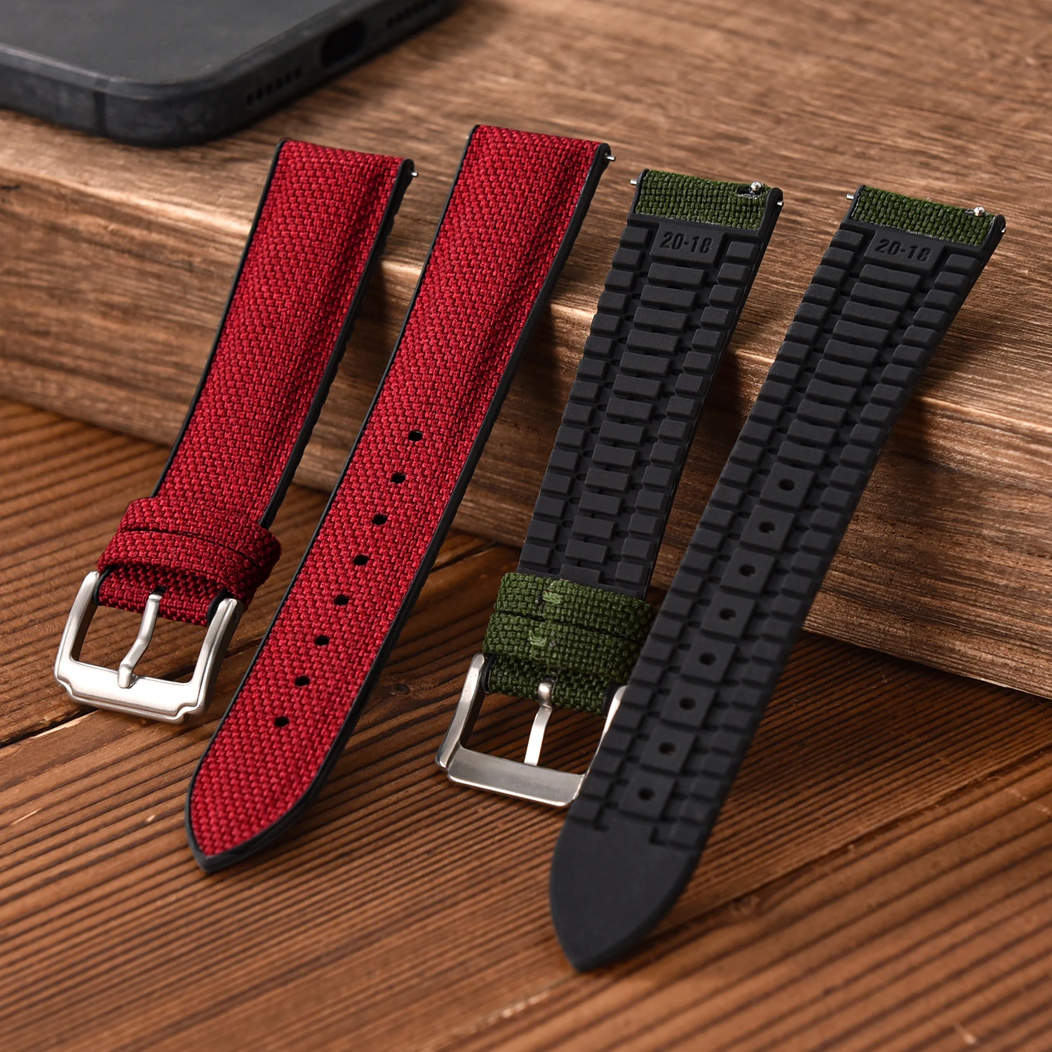Quality Sailcloth Watch Strap18/19/ 20/21/22mm Silicone Rubber Watchband Nylon Qucik Release Fabric Bracelet Universal Wristbelt
Quality Sailcloth Watch Strap18/19/ 20/21/22mm Silicone Rubber Watchband Nylon Qucik Release Fabric Bracelet Universal Wristbelt
