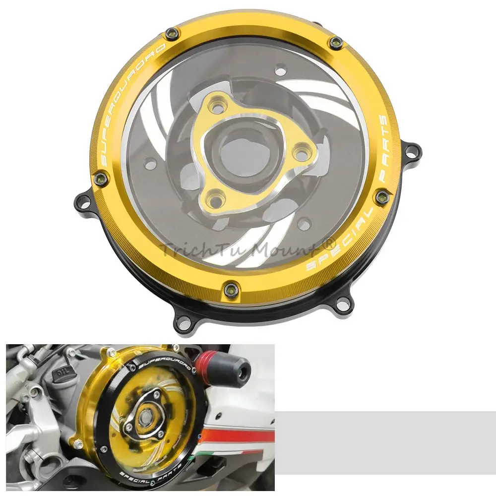 Motorcycle CNC Aluminum Black Clear Clutch Cover For Ducati Panigale 1299/1299S/1299R (2015-2017)
Motorcycle CNC Aluminum Black Clear Clutch Cover For Ducati Panigale 1299/1299S/1299R (2015-2017)