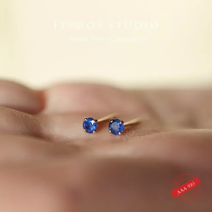 ITSMOS s925 Sterling Silver Studs 14K Gold Plated Earrings Blue Zircon Earrings Piercing Luxury Anti-allergy Earstud for Women
ITSMOS s925 Sterling Silver Studs 14K Gold Plated Earrings Blue Zircon Earrings Piercing Luxury Anti-allergy Earstud for Women