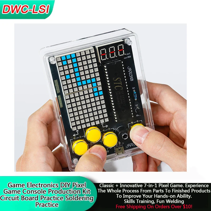 Handheld 51 MCU Pixel Game Console Production Kit Electronic DIY Wooden Fish DIY Welding Practice Parts Micro USB
Handheld 51 MCU Pixel Game Console Production Kit Electronic DIY Wooden Fish DIY Welding Practice Parts Micro USB