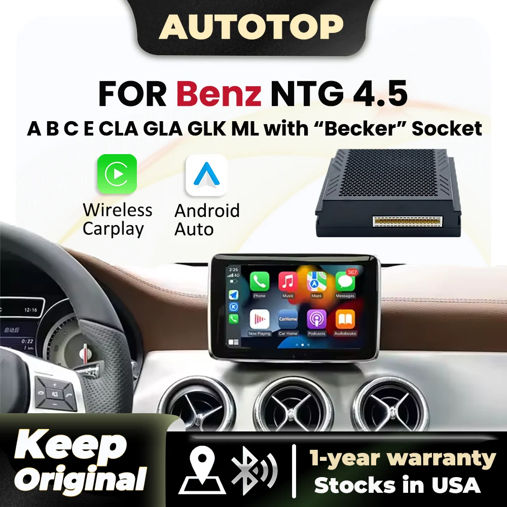 Wireless Carplay Android Auto For Mercedes Benz A B C E CLA GLA GLK ML Sprinter NTG 4.5 Becker Module With Bluetooth Mirror Link
Wireless Carplay Android Auto For Mercedes Benz A B C E CLA GLA GLK ML Sprinter NTG 4.5 Becker Module With Bluetooth Mirror Link