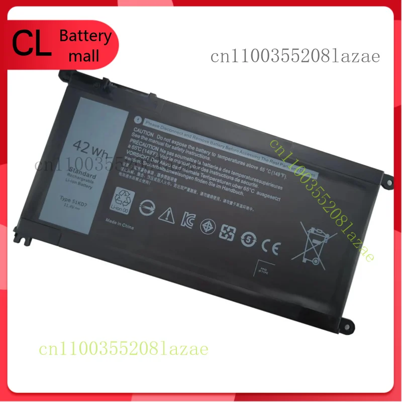 Аккумулятор 51KD7 для ноутбука Dell Chromebook 11 3180 3181 3189 5190 3100 JPFMR
Аккумулятор 51KD7 для ноутбука Dell Chromebook 11 3180 3181 3189 5190 3100 JPFMR