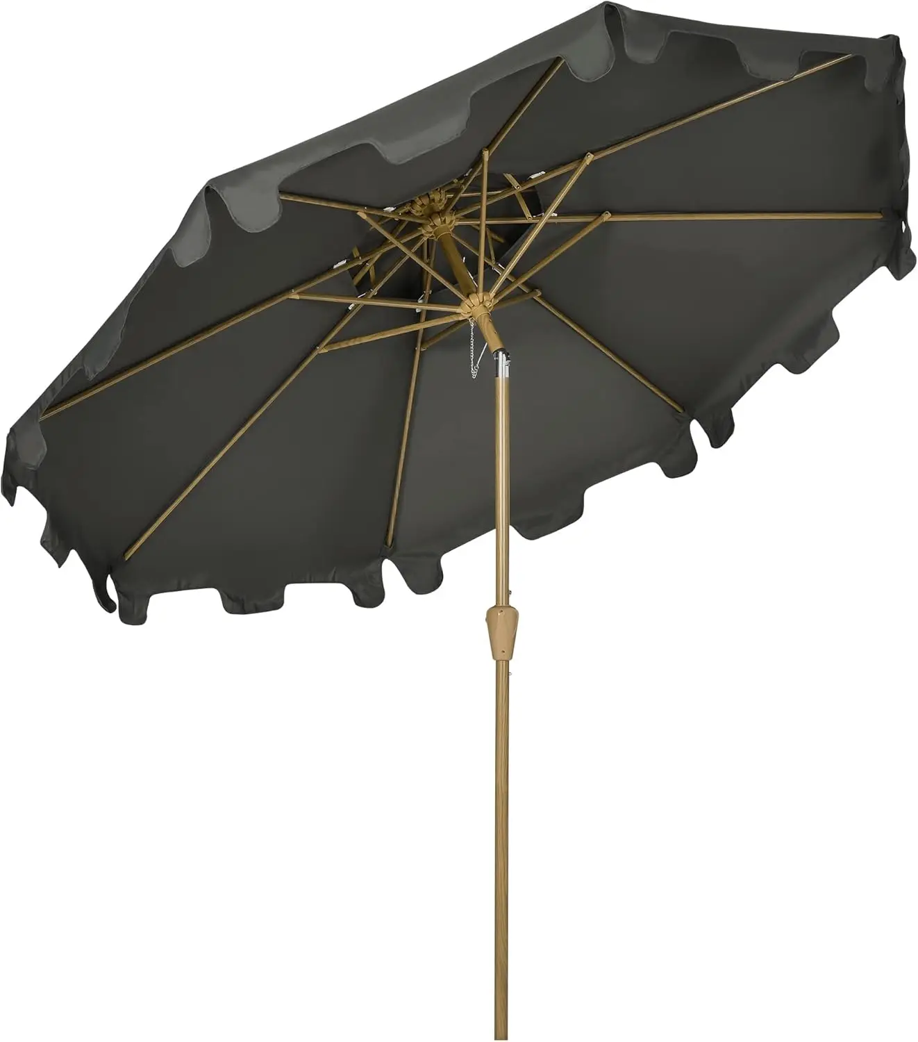 9' Patio Umbrella with Push Button Tilt and Crank, Double Top Ruffled Outdoor Market Table Umbrella with 8 Ribs, for Garden,Deck
9' Patio Umbrella with Push Button Tilt and Crank, Double Top Ruffled Outdoor Market Table Umbrella with 8 Ribs, for Garden,Deck