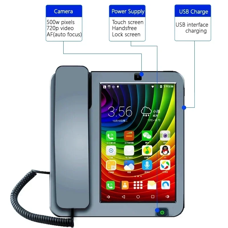 2026 3G 4G SIM Card Android Smart Fixed Phone Touch Screen Video Call Telephone With Wifi Recording (2+16G) KT8001 videophone
2026 3G 4G SIM Card Android Smart Fixed Phone Touch Screen Video Call Telephone With Wifi Recording (2+16G) KT8001 videophone